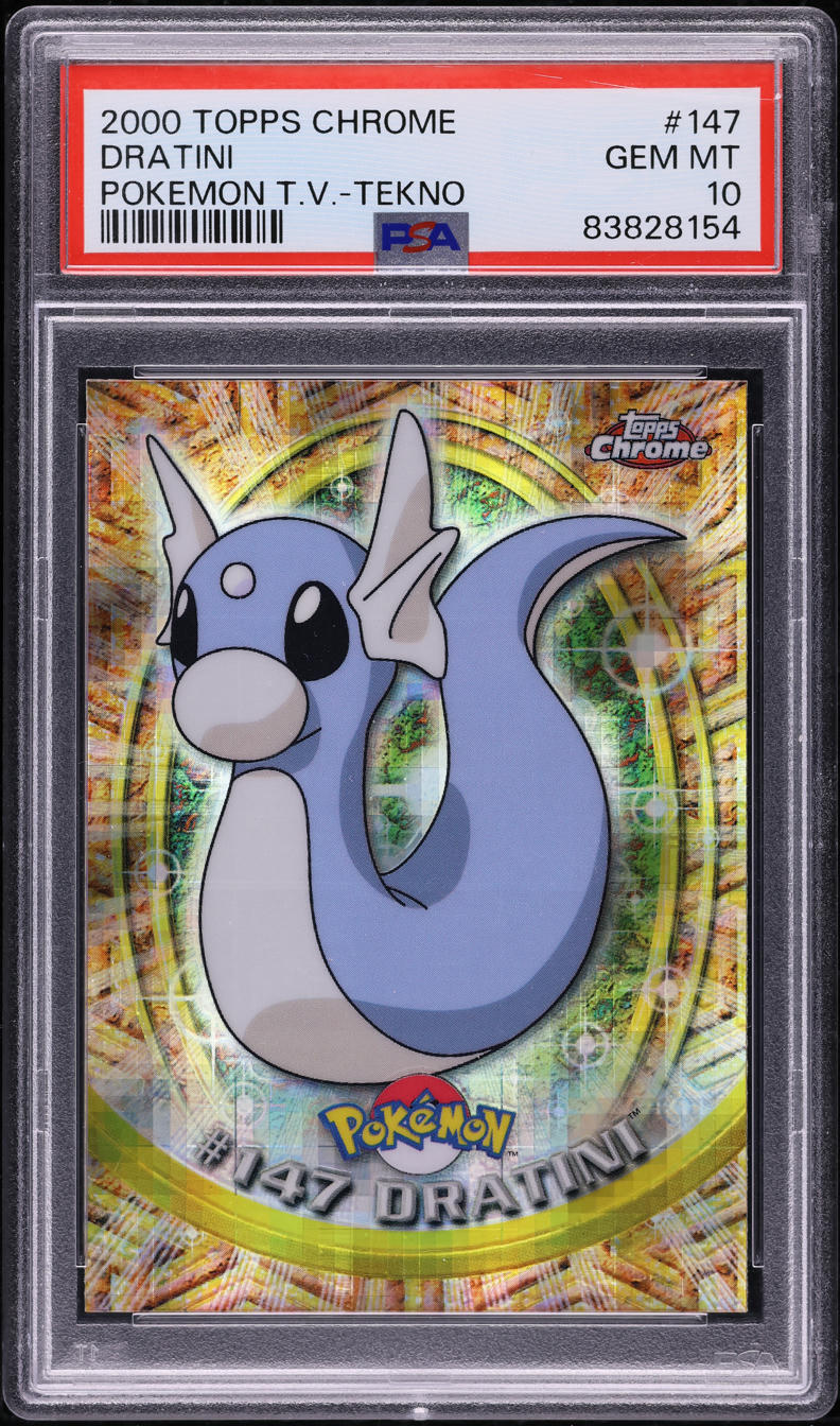 2000 Topps Chrome Pokemon Series 2 Tekno Dratini #147 PSA 10 GEM MINT