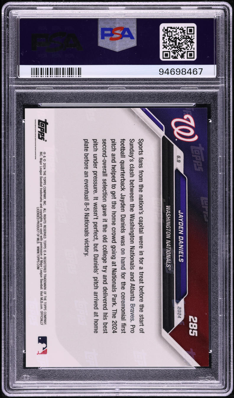 2024 Topps Now Gold Jayden Daniels ROOKIE 1/1 #285 PSA 10 GEM MINT