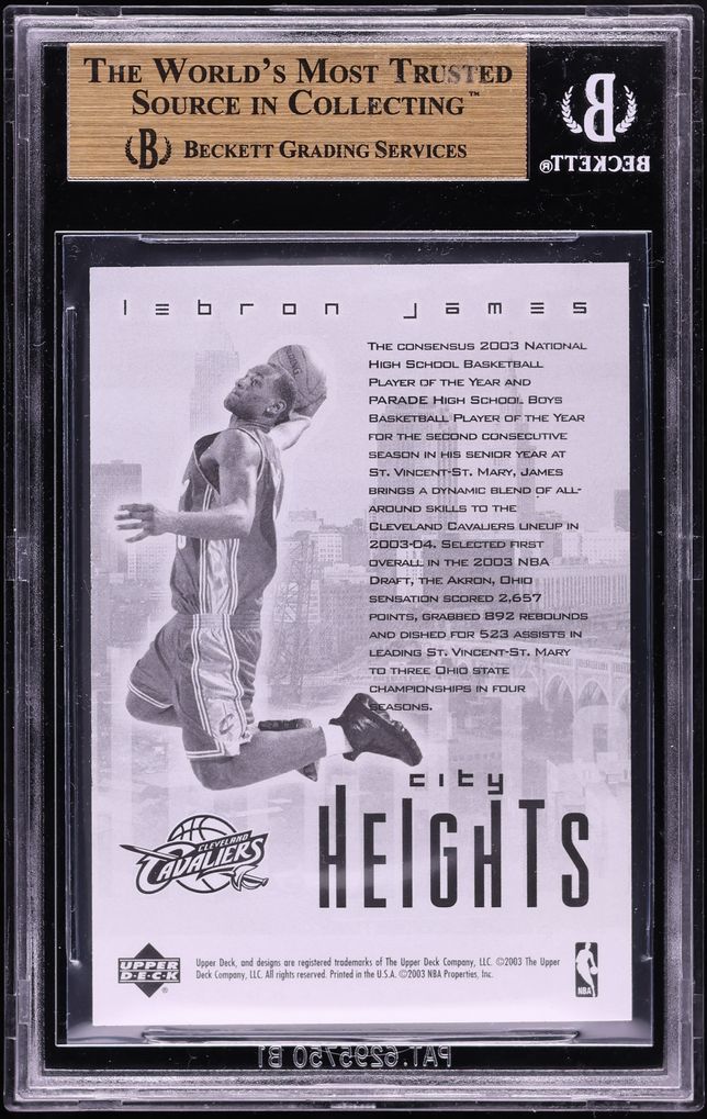 2003 Upper Deck City Heights LeBron James ROOKIE BGS 9.5 GEM MINT