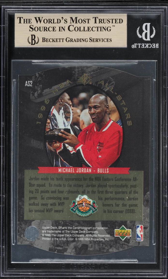 1995 SP All-Stars Gold Die-Cut Michael Jordan #AS2 BGS 9.5 GEM MINT