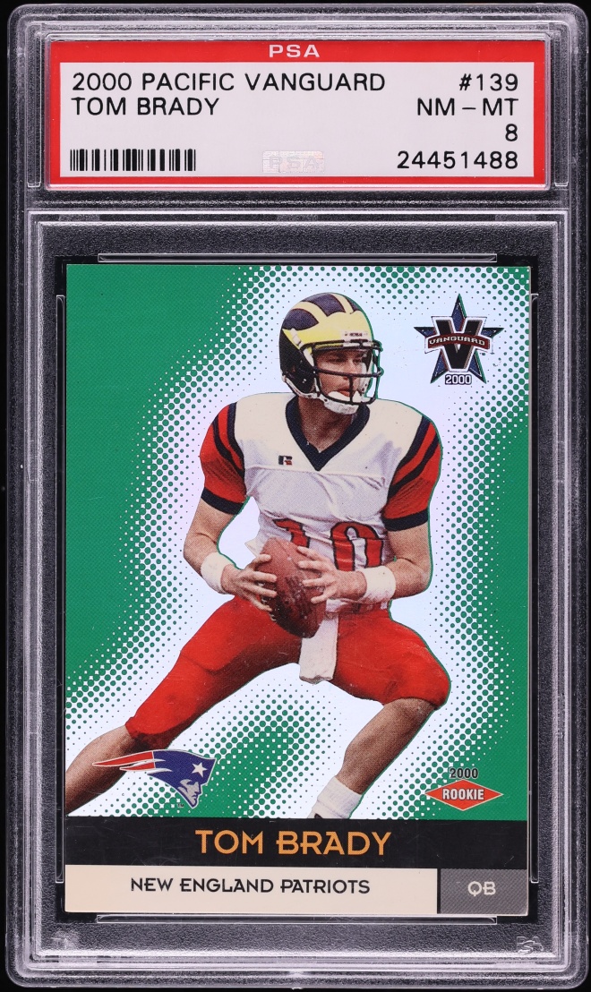 2000 Pacific Vanguard Tom Brady ROOKIE /762 #139 PSA 8 NM-MT