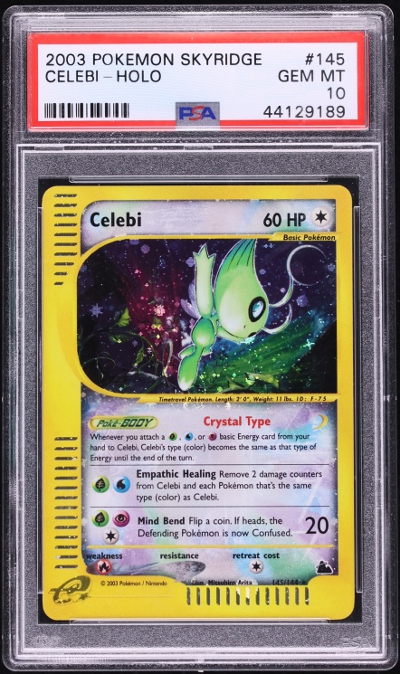 2003 Pokemon Skyridge Holo Celebi #145 PSA 10 GEM MINT