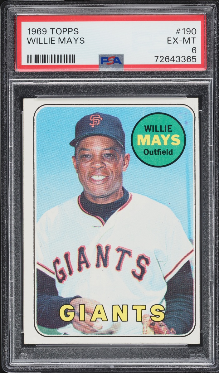1969 Topps Willie Mays #190 PSA 6 EXMT