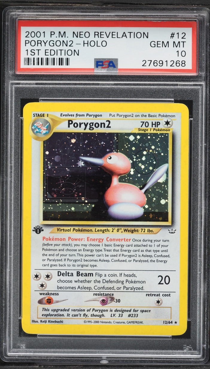 2001 Pokemon Neo Revelation 1st Edition Holo Porygon2 #12 PSA 10 GEM MINT