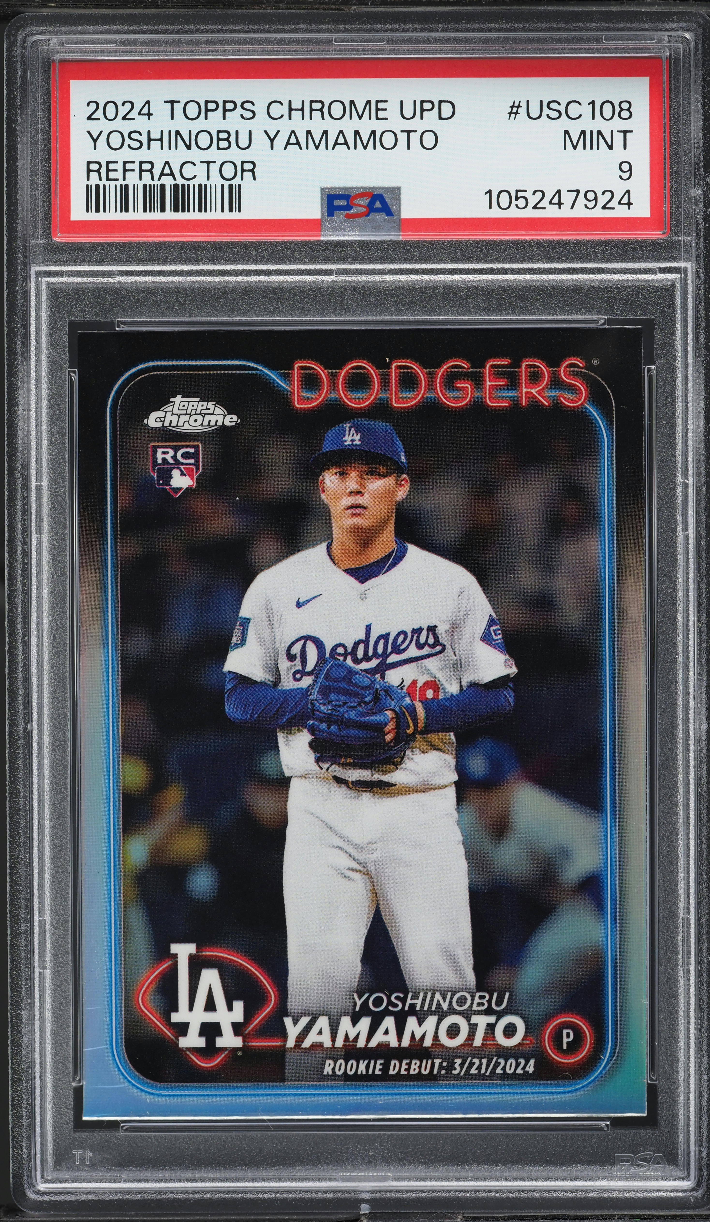 2024 Topps Chrome Update Refractor Yoshinobu Yamamoto ROOKIE