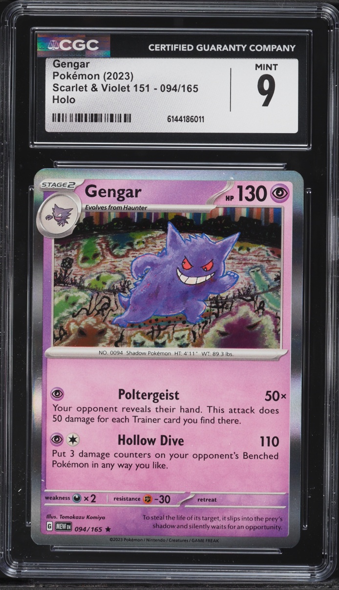 2023 Pokemon Scarlet & Violet 151 Holo Gengar #94 CGC 9 MINT