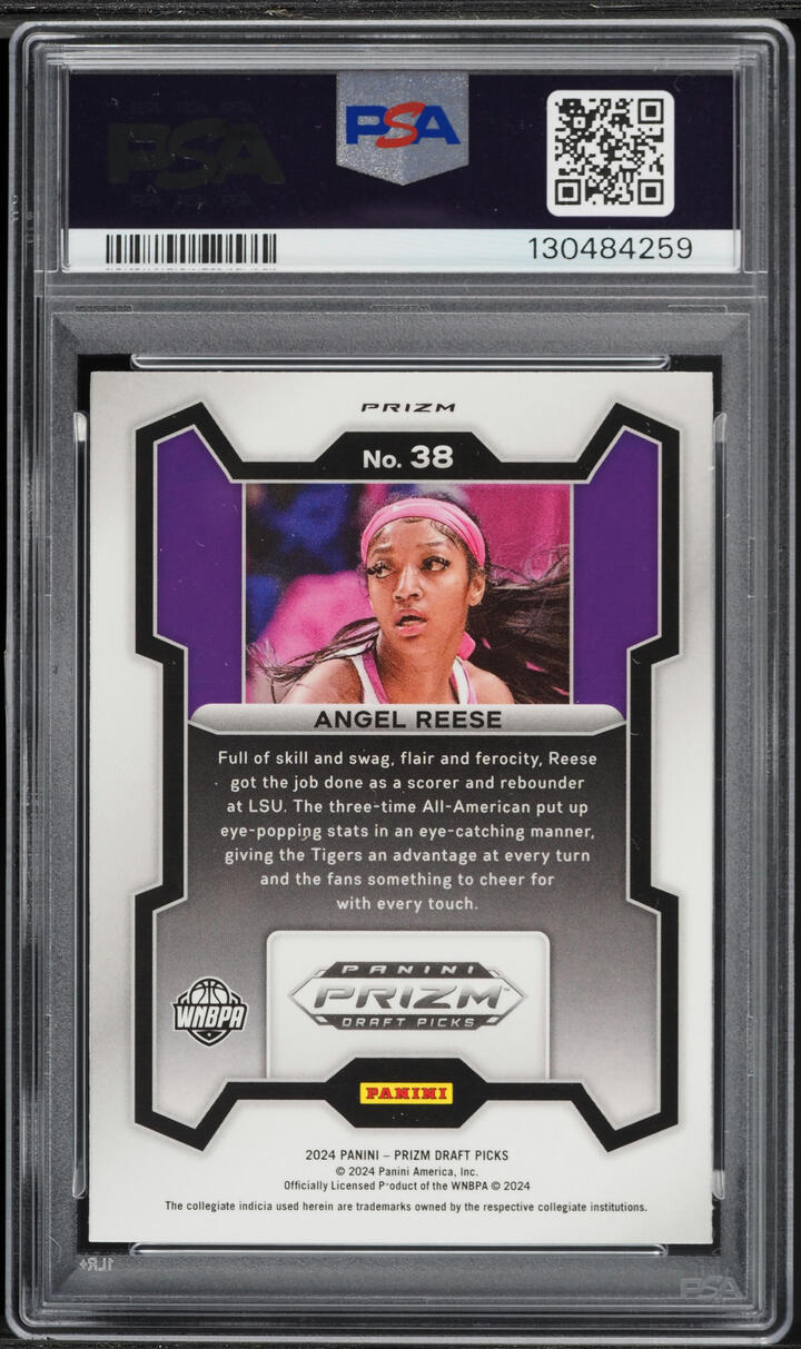 2024 Panini Prizm Draft Picks Green Angel Reese ROOKIE #38 PSA 9 MINT