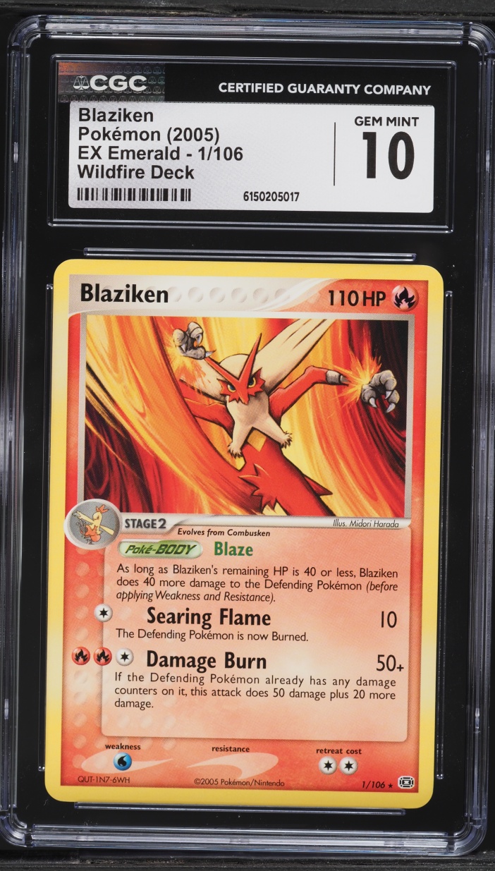 2005 Pokemon EX Emerald Wildfire Deck Blaziken #1 CGC 10 GEM MINT