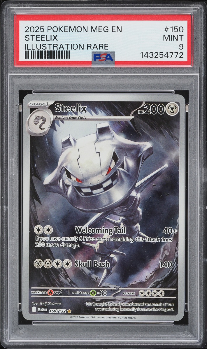 2025 Pokemon Mega Evolution IR Steelix #150 PSA 9 MINT