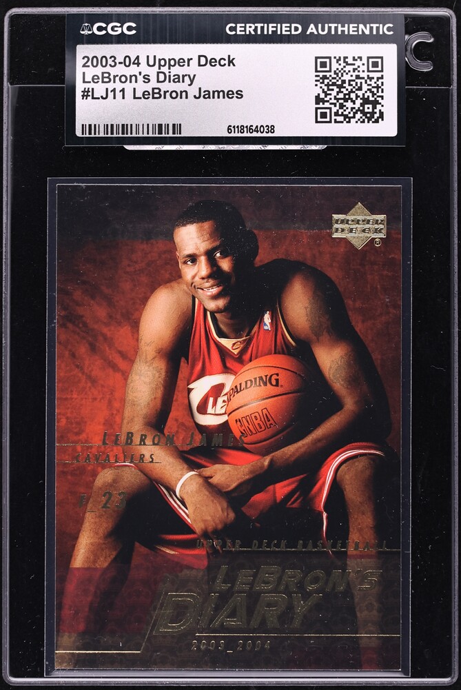 2003 Upper Deck LeBron's Diary LeBron James ROOKIE #LJ11 CGC AUTH
