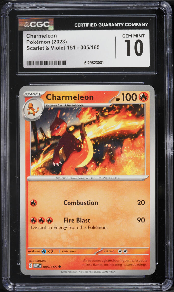 2023 Pokemon Scarlet & Violet 151 Charmeleon #005 CGC 10 GEM MINT