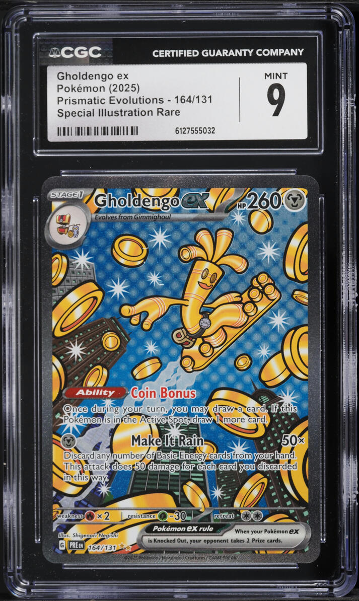 2025 Pokemon Scarlet & Violet Prismatic Evolutions SIR Gholdengo Ex #164 CGC 9 MINT