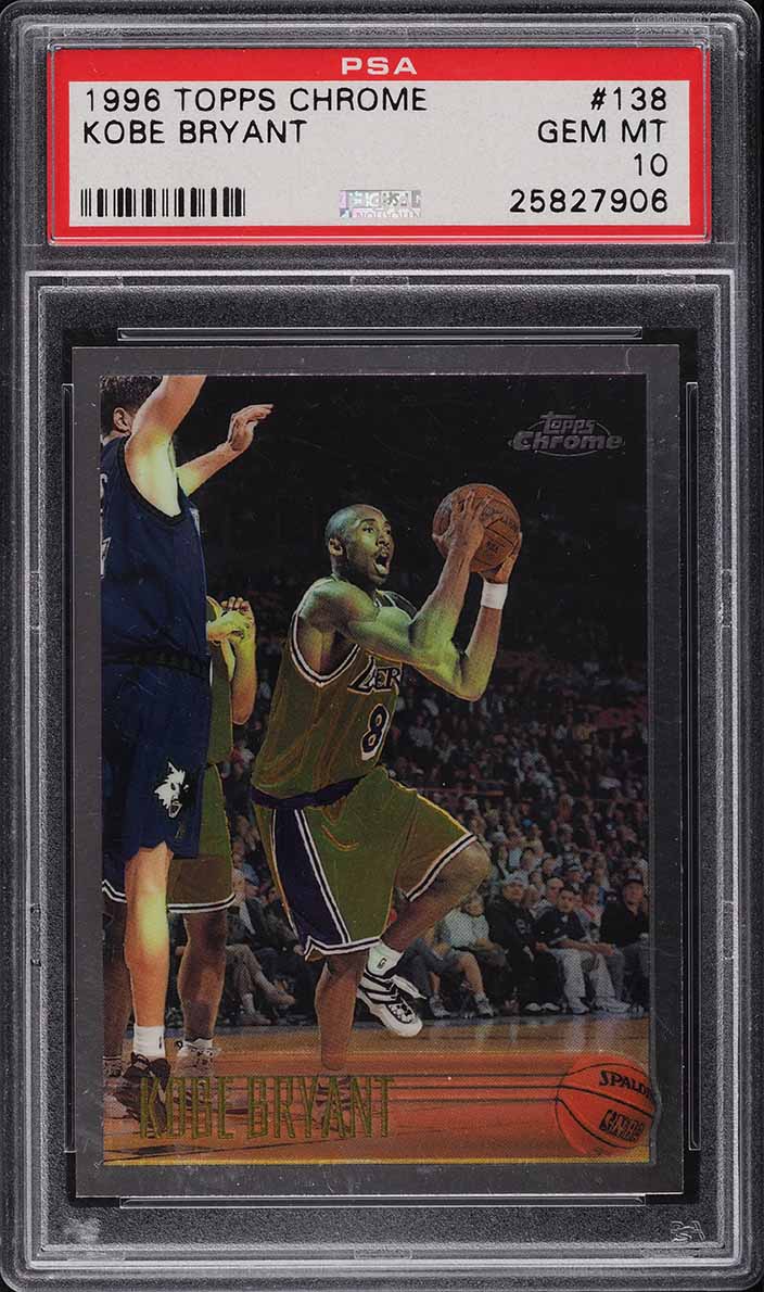 【NBA】Kobe Bryant 1996 Topps #138RC PSA9 1996 Topps #138 Kobe Bryant Rookie Card RC PSA 9 MINT Lakers