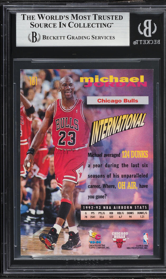 1993 Stadium Club Frequent Flyers Michael Jordan #181 BGS 9 MINT