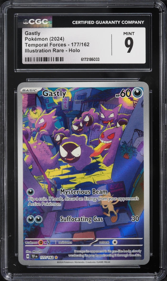 2024 Pokemon Scarlet & Violet Temporal Forces IR Gastly #177 CGC 9 MINT