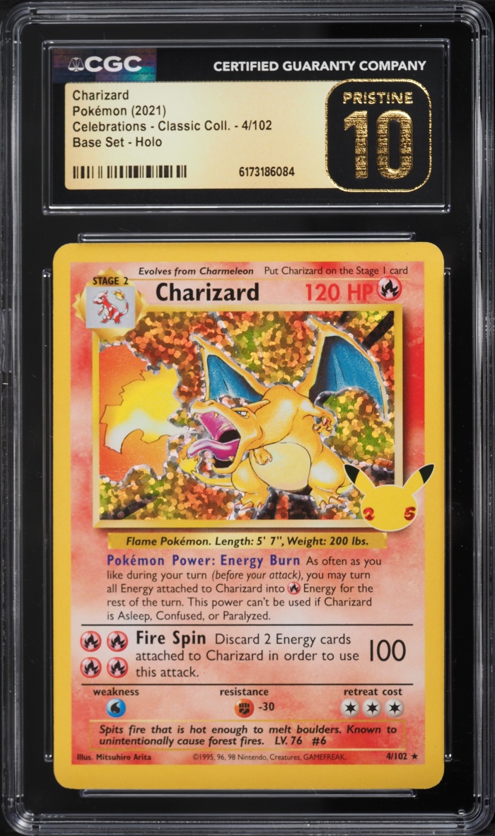 2021 Pokemon Sword & Shield Celebrations Classic Collection Holo Charizard #4 CGC 10 PRISTINE