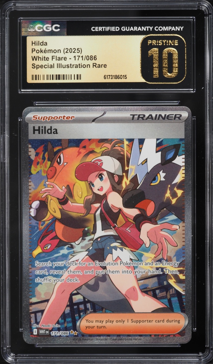 2025 Pokemon Scarlet & Violet White Flare SIR Hilda #171 CGC 10 PRISTINE