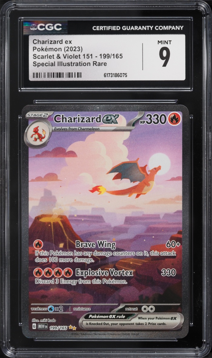 2023 Pokemon Scarlet & Violet 151 SIR Charizard EX #199 CGC 9 MINT