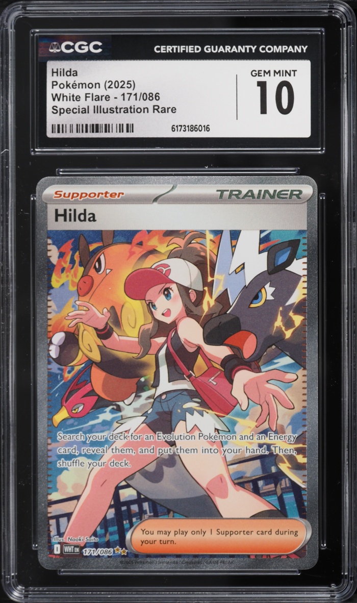 2025 Pokemon Scarlet & Violet White Flare SIR Hilda #171 CGC 10 GEM MINT