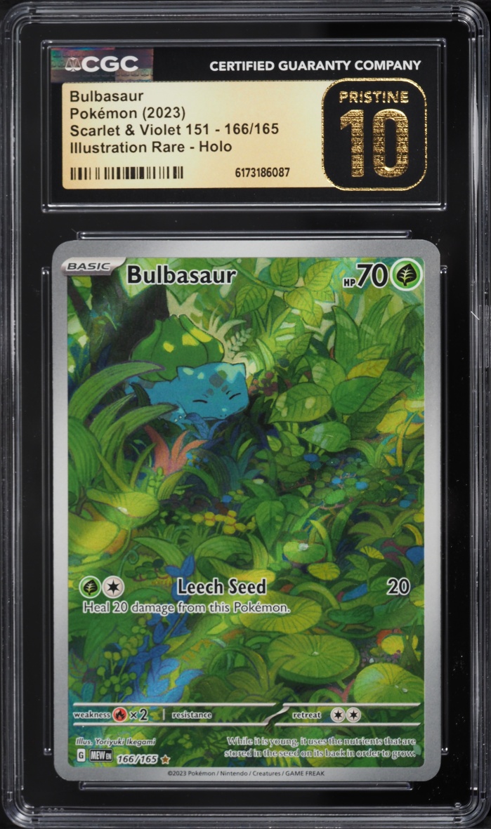 2023 Pokemon Scarlet & Violet 151 IR Bulbasaur #166 CGC 10 PRISTINE