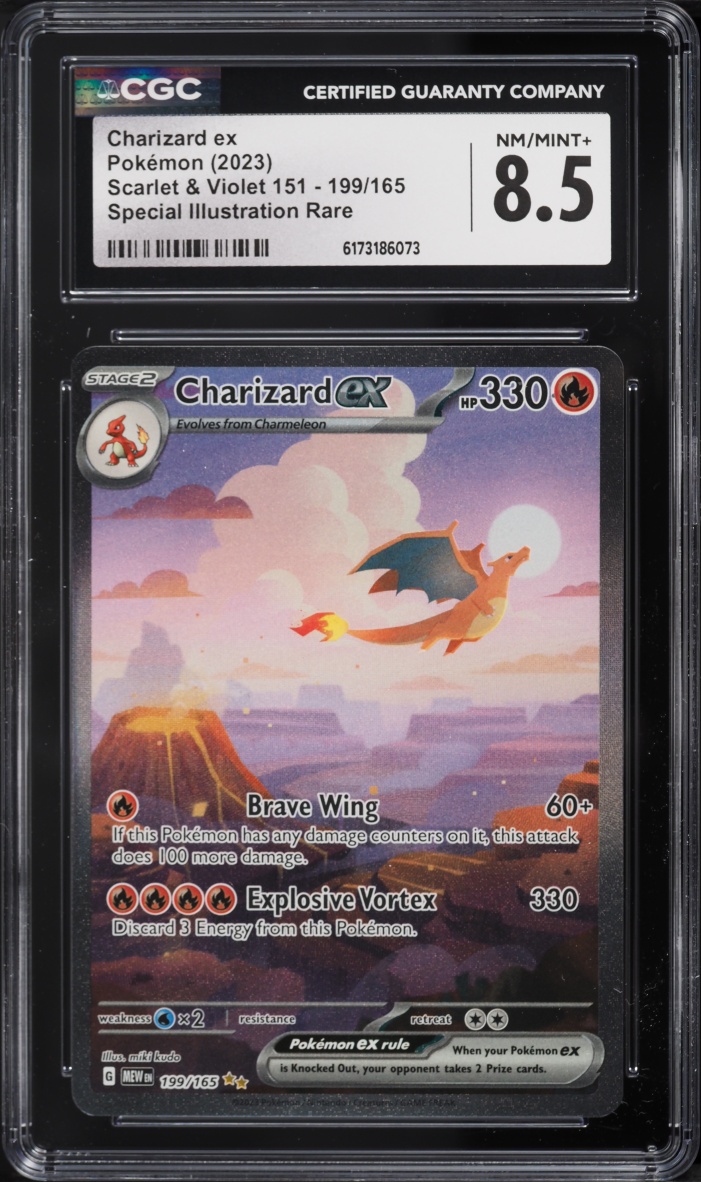 2023 Pokemon Scarlet & Violet 151 SIR Charizard EX #199 CGC 8.5 NM-MT+