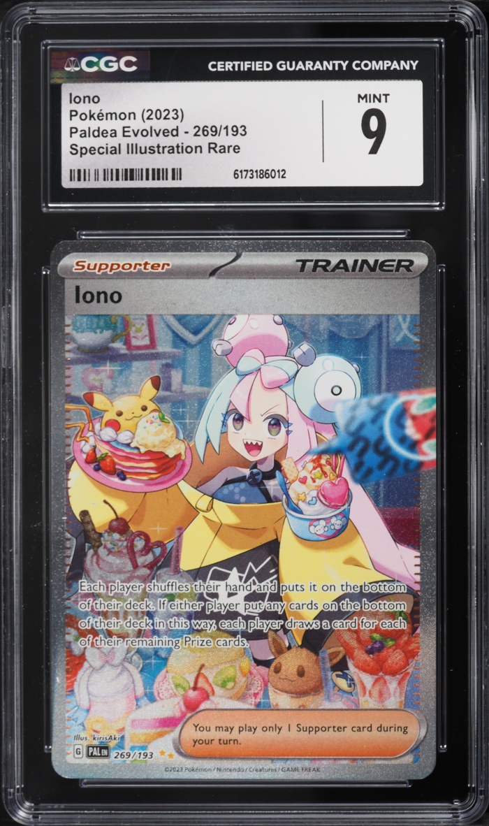 2023 Pokemon Scarlet & Violet Paldea Evolved SIR Iono #269 CGC 9 MINT