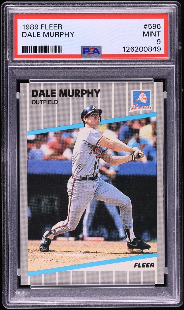 1989 Fleer Dale Murphy #596 PSA 9 MINT