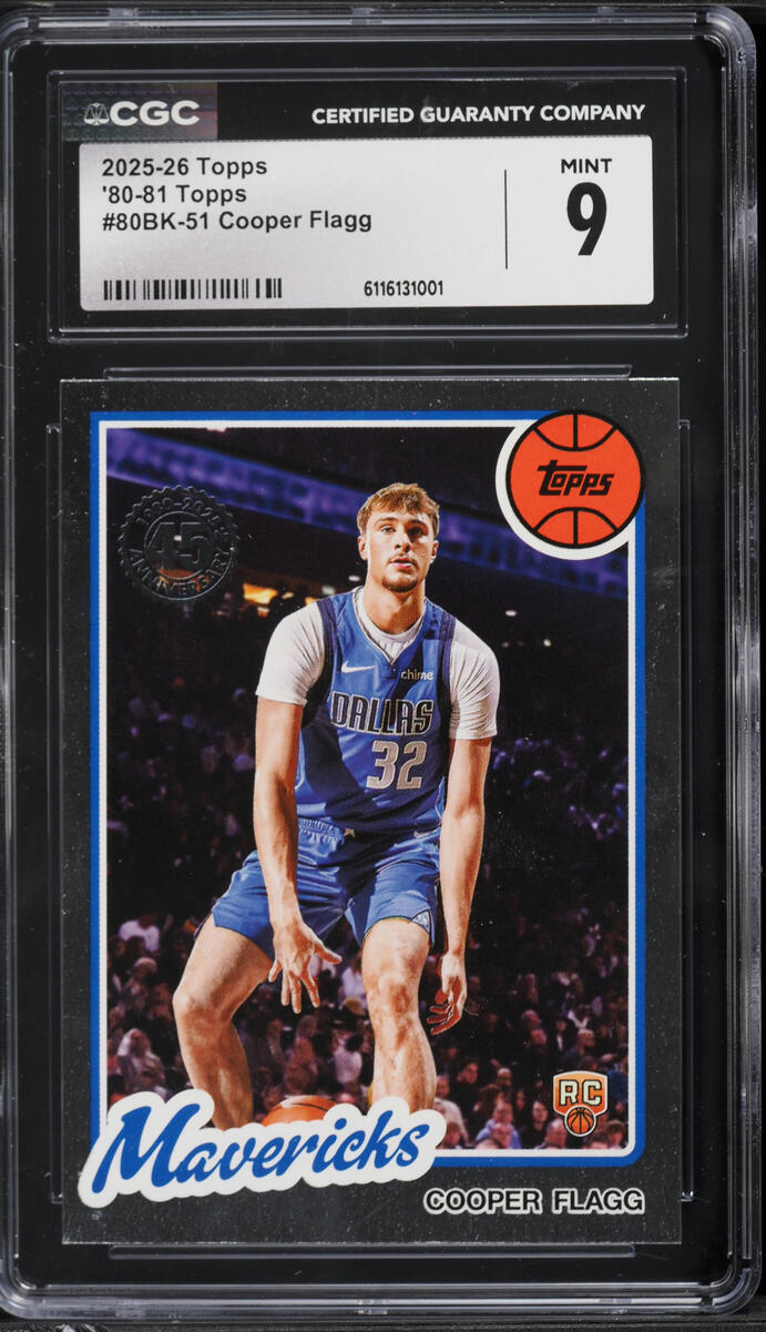 2025 Topps '80 Cooper Flagg ROOKIE #80BK-51 CGC 9 MINT