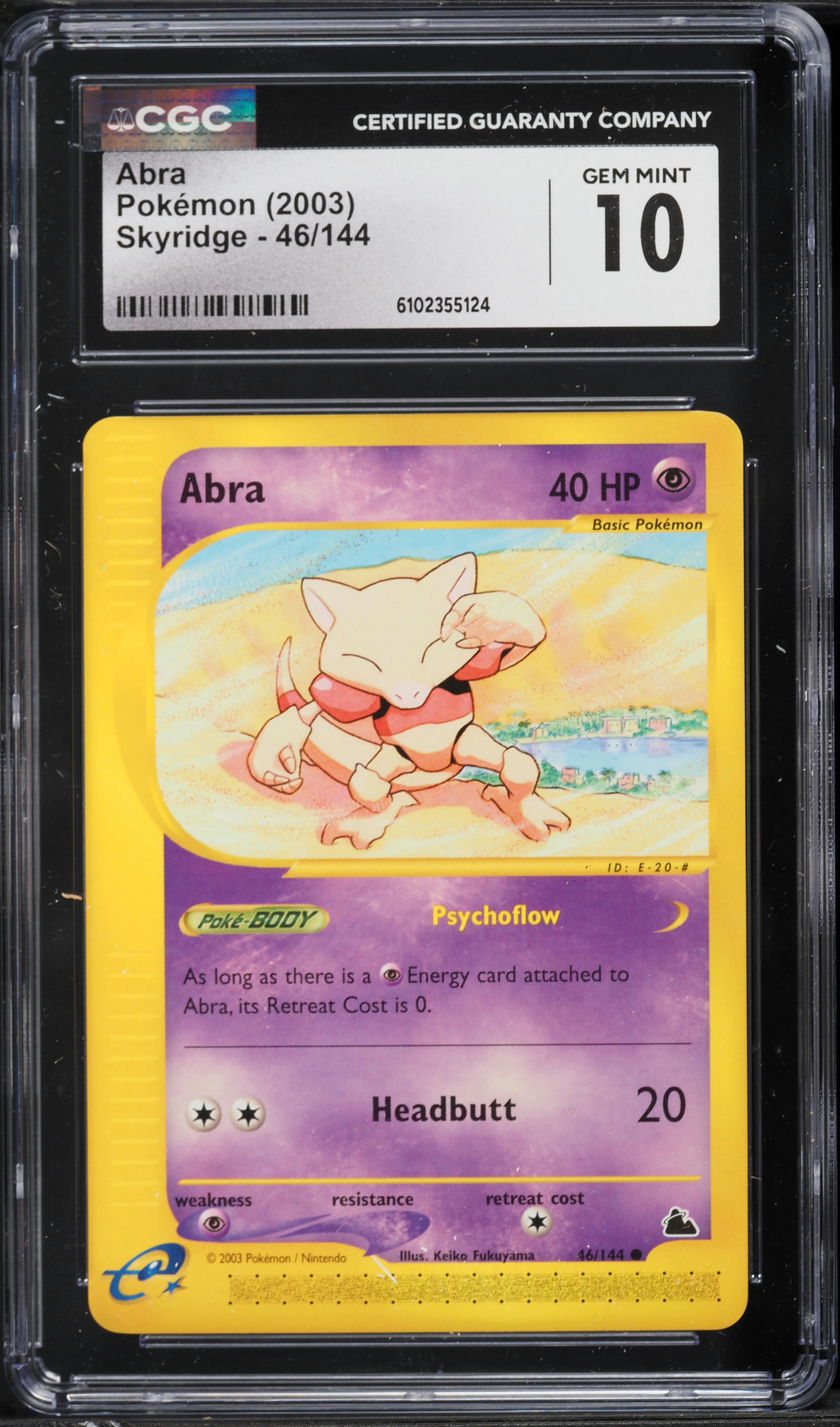 2003 Pokemon Skyridge Abra #46 CGC 10 GEM MINT