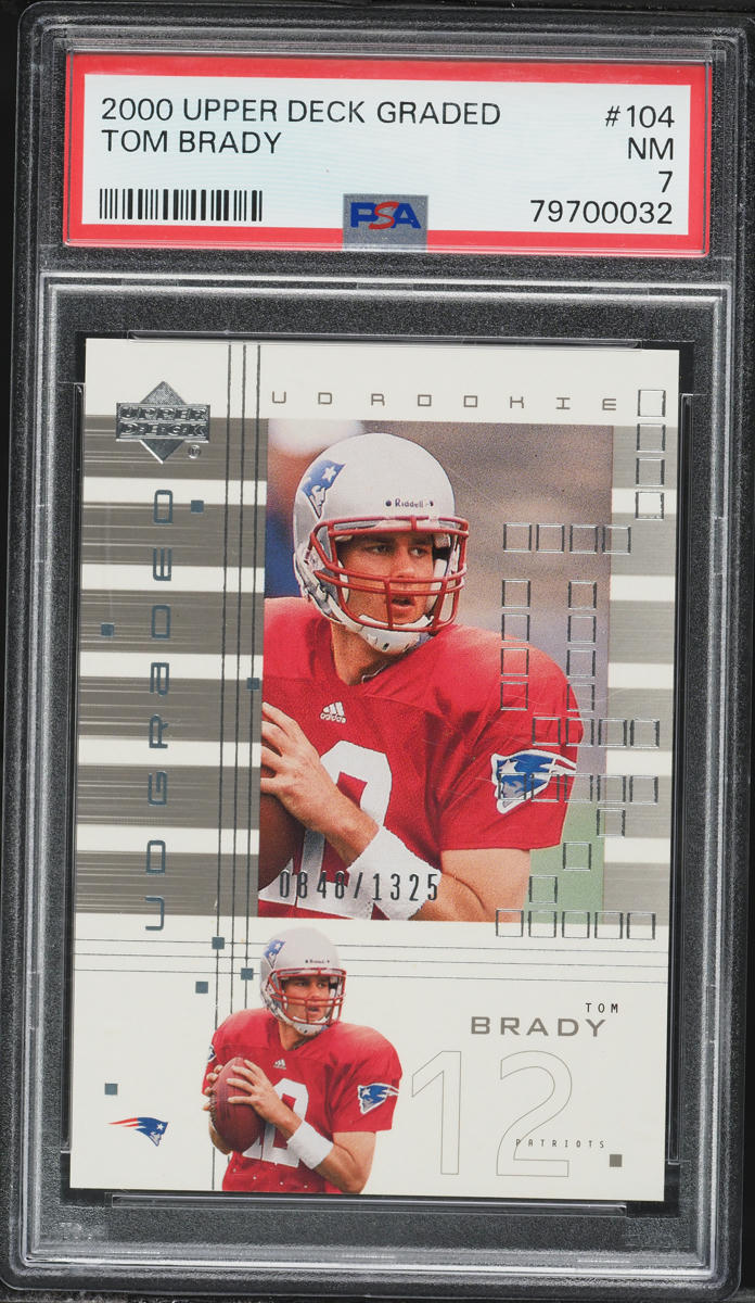 2000 Upper Deck Graded Tom Brady ROOKIE /1325 #104 PSA 7 NRMT