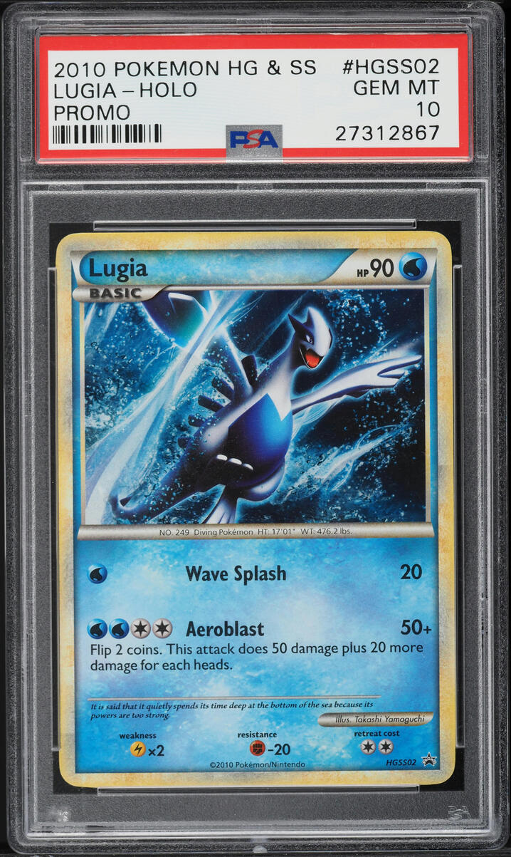 2010 Pokemon HeartGold & SoulSilver Promo Holo Lugia #HGSS02 PSA 10 GEM MINT