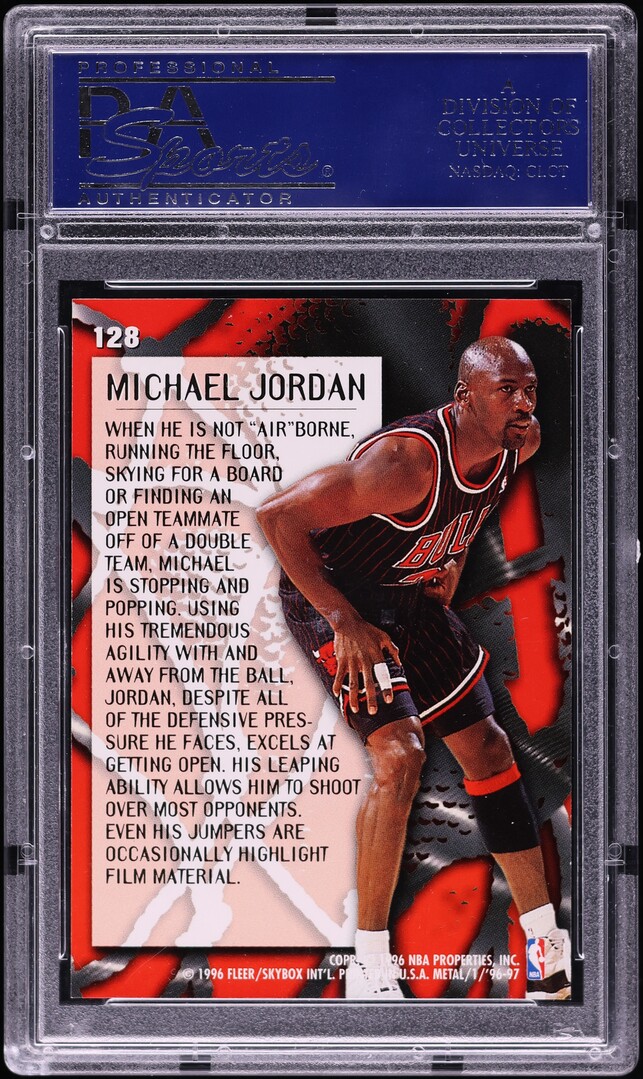 1996 Metal Metalized Michael Jordan #128 PSA 10 GEM MINT