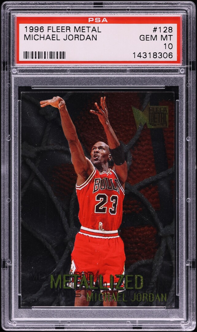 1996 Metal Metalized Michael Jordan #128 PSA 10 GEM MINT