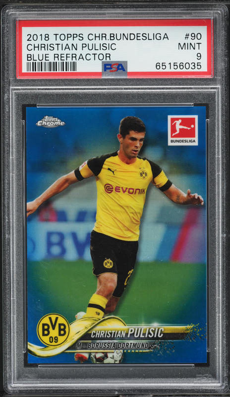 2018 Topps Chrome Bundesliga Blue Wave Refractor Kai Havertz