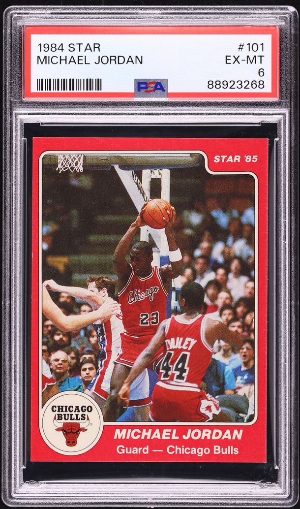 1984 Star Basketball Michael Jordan ROOKIE #101 PSA 6 EXMT