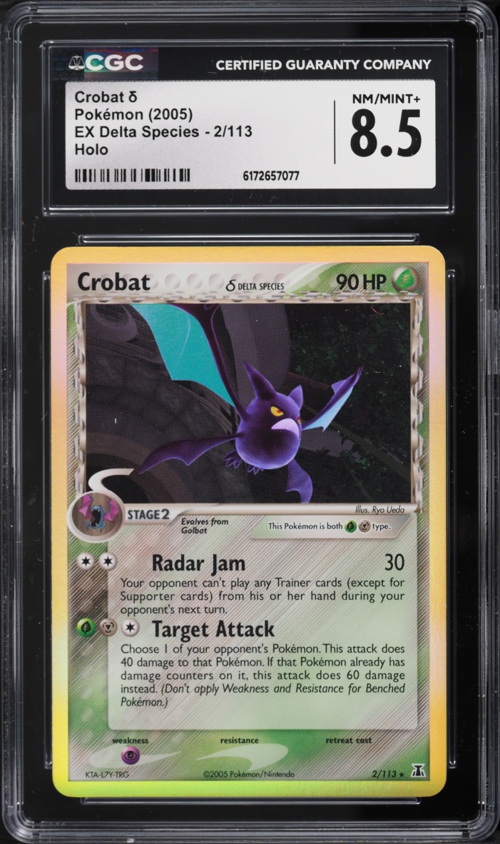 2005 Pokemon EX Delta Species Holo Crobat #2 CGC 8.5 NM-MT+