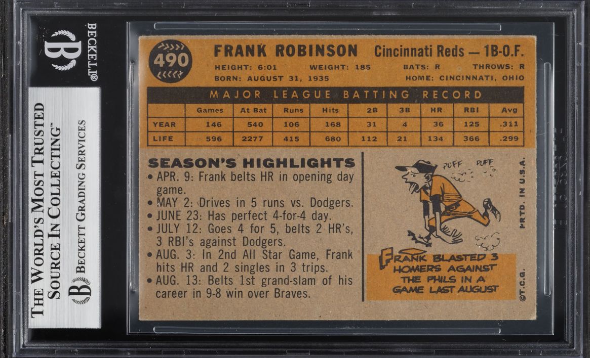 1960 Topps Frank Robinson #490 BGS 3.5 VG+