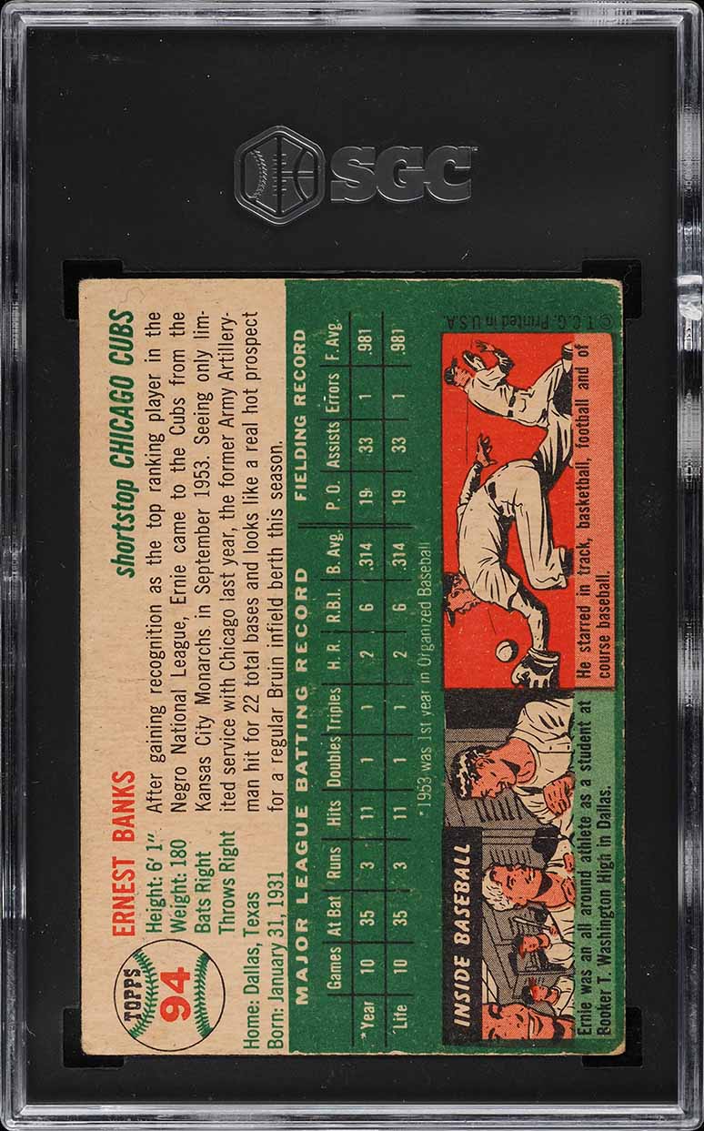1954 Topps Ernie Banks ROOKIE #94 SGC 3.5 VG+
