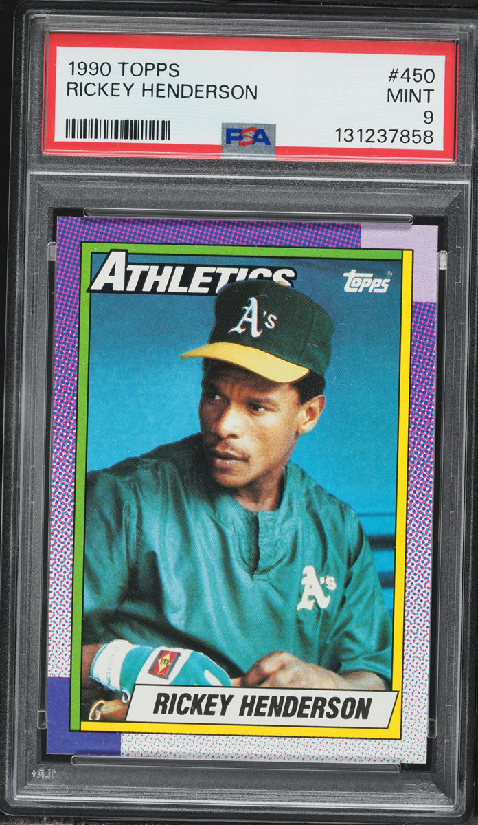 1990 Topps Rickey Henderson #450 PSA 9 MINT