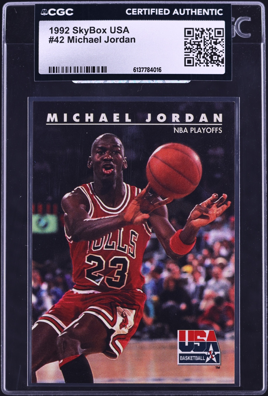 1992 Skybox USA Basketball Michael Jordan #42 CGC AUTH