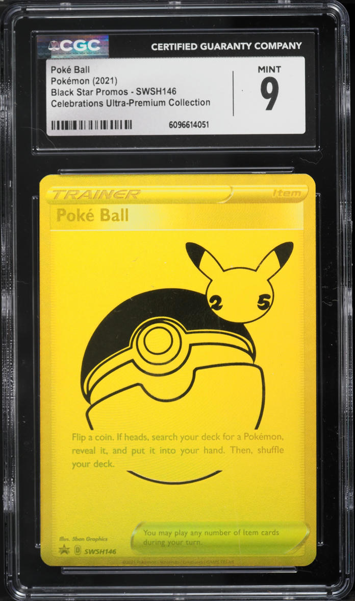 2021 Pokemon Sword & Shield Promo Ultra Premium Collection Full Art Poke Ball #SWSH146 CGC 9