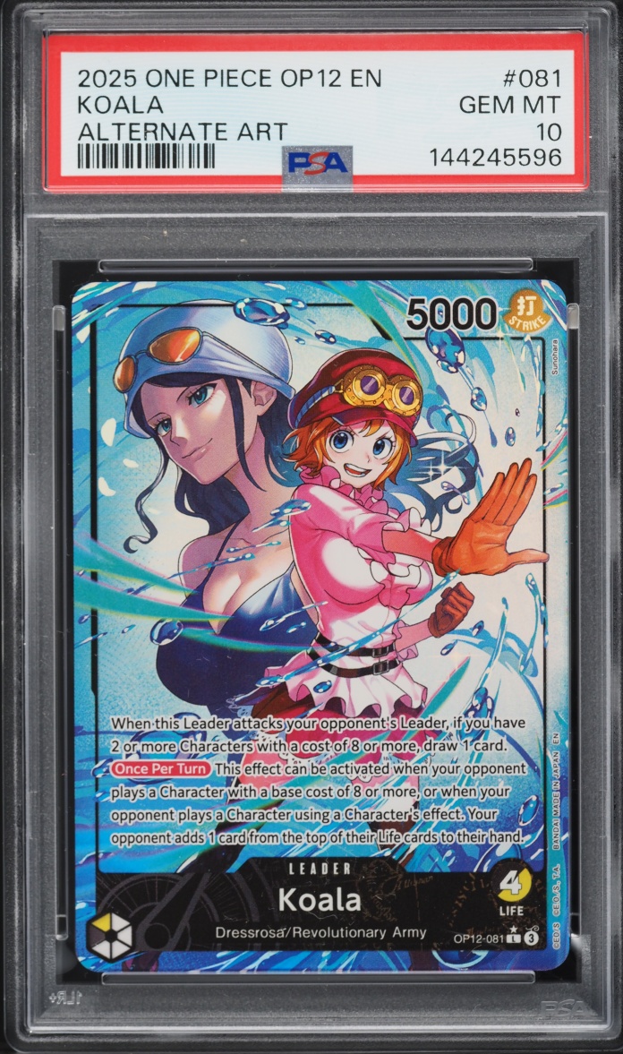 2025 One Piece Legacy Of The Master Alt Art Leader Koala #OP12-081 PSA 10 GEM MINT