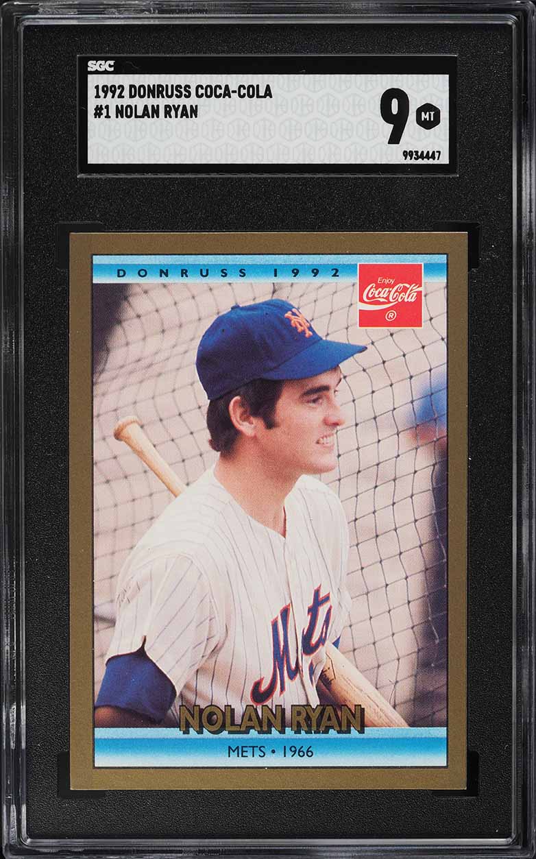 1992 Donruss Coca-Cola Nolan Ryan #1 SGC 9 MINT