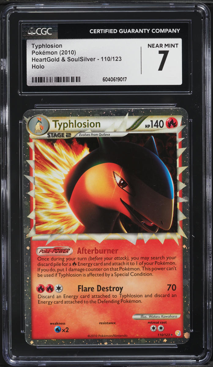 2010 Pokemon HeartGold & SoulSilver Holo Prime Typhlosion #110 CGC 7 NRMT
