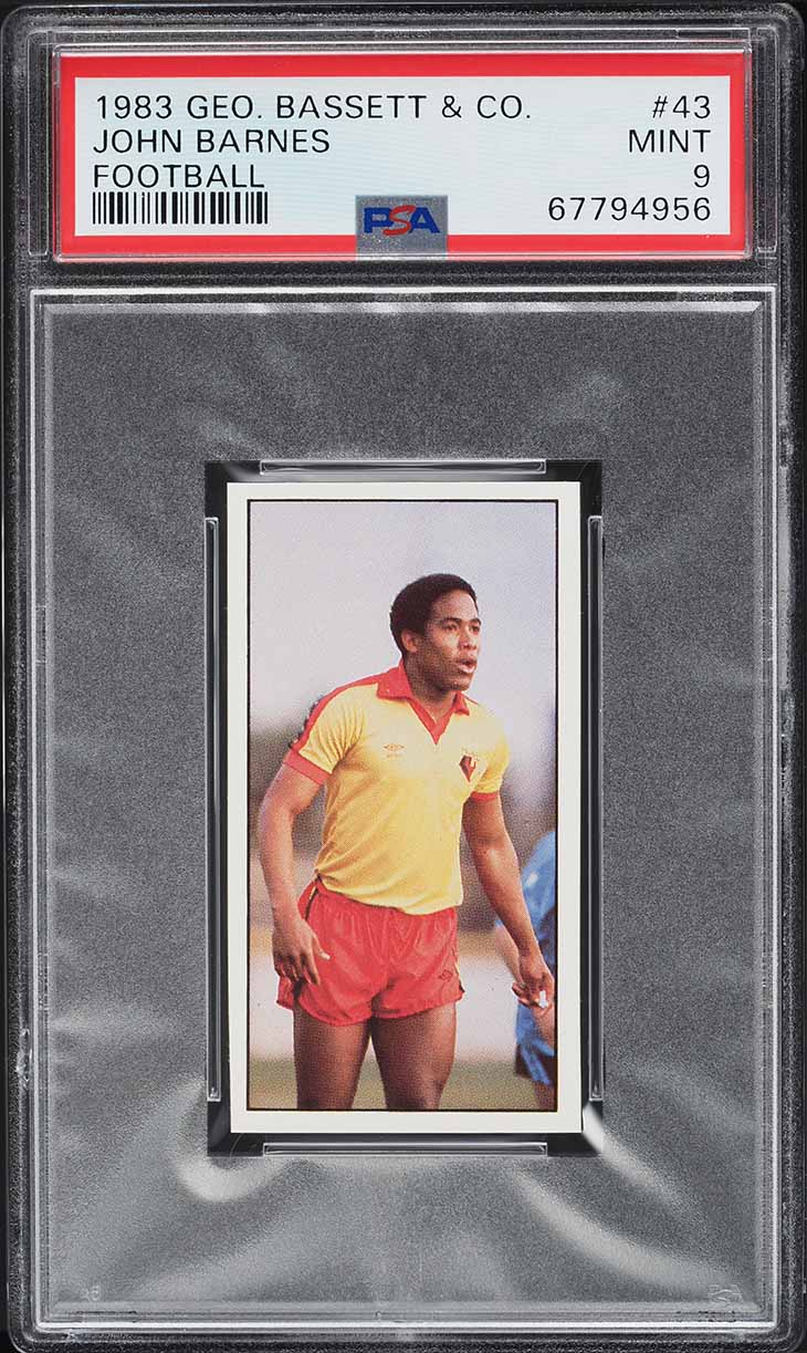 1983 Geo. Bassett Football John Barnes ROOKIE #43 PSA 9 MINT - Photo 1