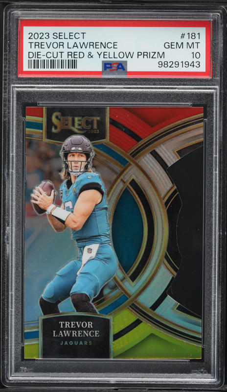 Peter Ivers - ST test press 激レア 2023 Select Premier Die-Cut Red & Yellow Prizm Trevor Lawrence