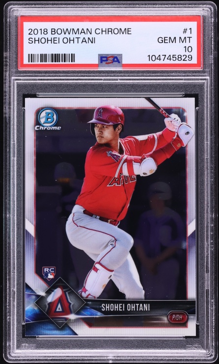 2018 Bowman Chrome Shohei Ohtani ROOKIE #1 PSA 10 GEM MINT