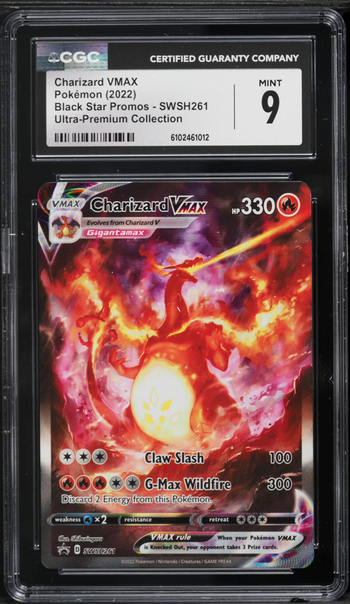 2022 Pokemon Sword & Shield Promo Ultra Premium Alt Art Charizard VMAX #SWSH261 CGC 9 MINT