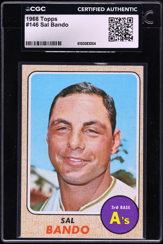 1968 Topps Sal Bando #146 CGC AUTH