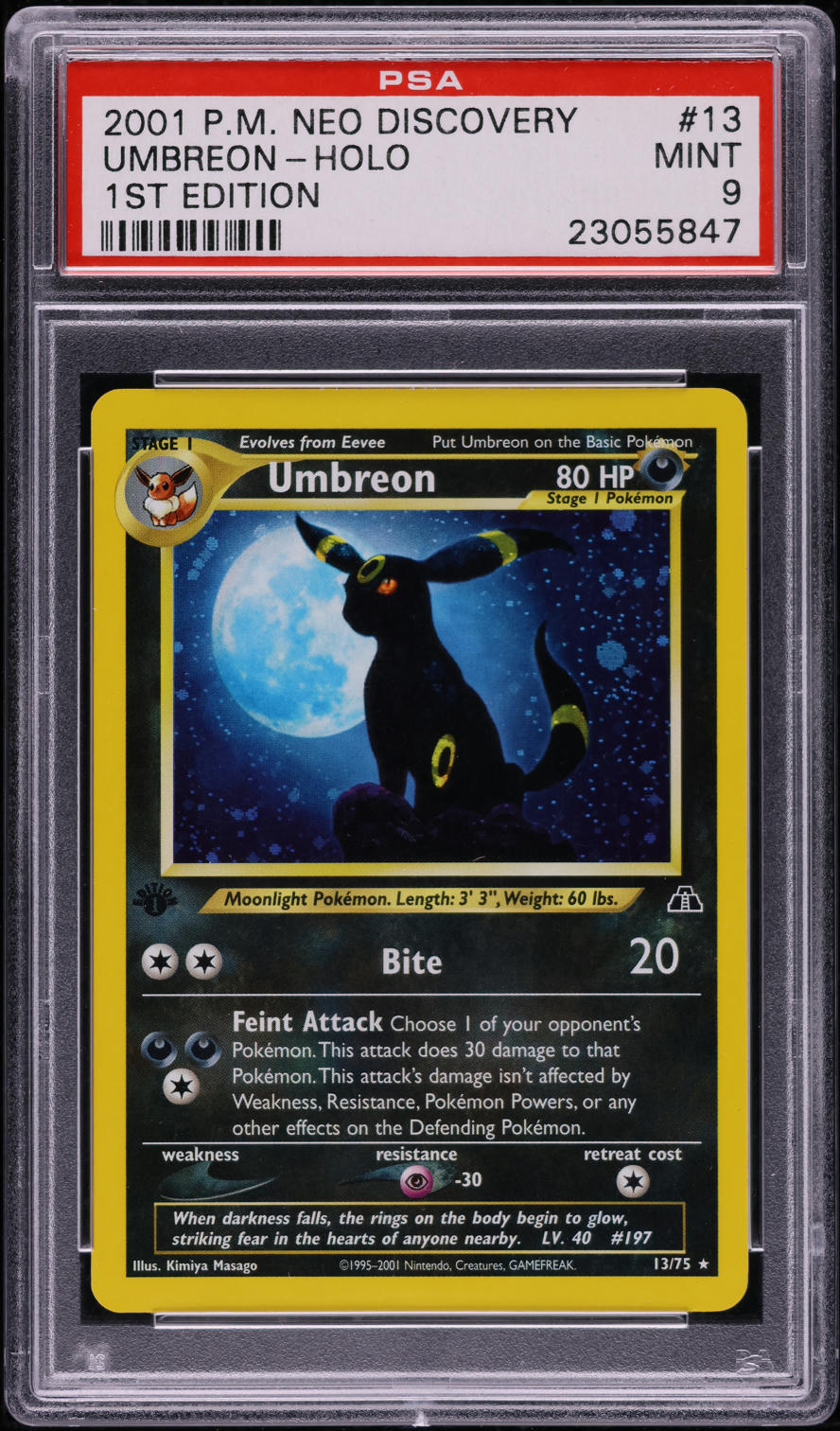 2001 Pokemon Neo Discovery 1st Edition Holo Umbreon #13 PSA 9 MINT
